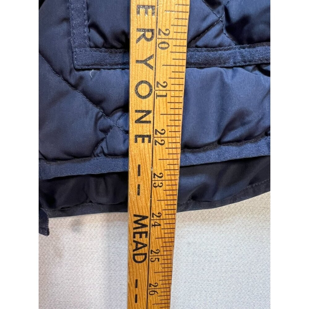 J.Crew Women's Cardigan Quilted Puffer Vest Full Zip Size XS Navy Blue Pockets - Picture 8 of 11